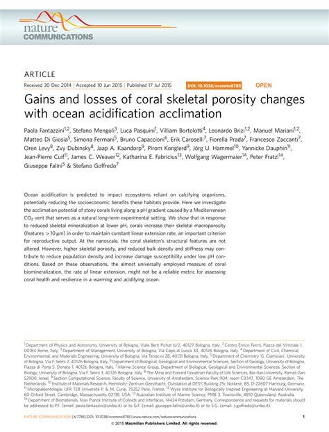 coral calcification and ocean acidification prada|Gains and losses of coral skeletal porosity changes with ocean.